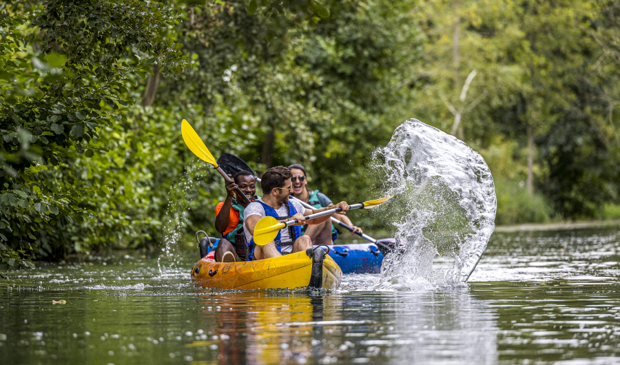 canoës sur l'Indre à Loches