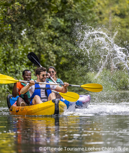 canoës sur l'Indre à Loches