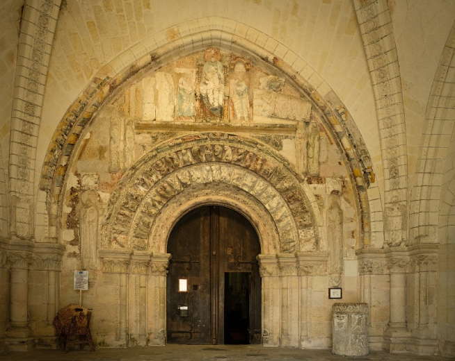 portail roman Collégiale Saint Ours à Loches