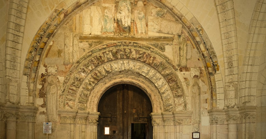 portail roman Collégiale Saint Ours à Loches