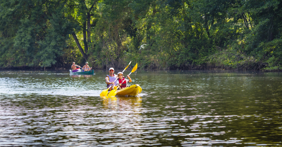 canoë sur la Creuse à Descartes