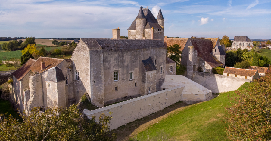 vue aérienne château bridoré