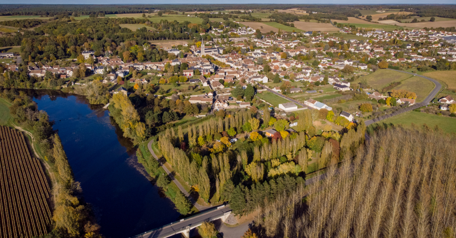 vue aérienne d'Yzeures-sur-Creuse
