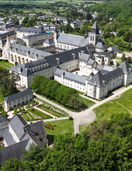 vue aérienne de l'Abbaye de Fontevraud