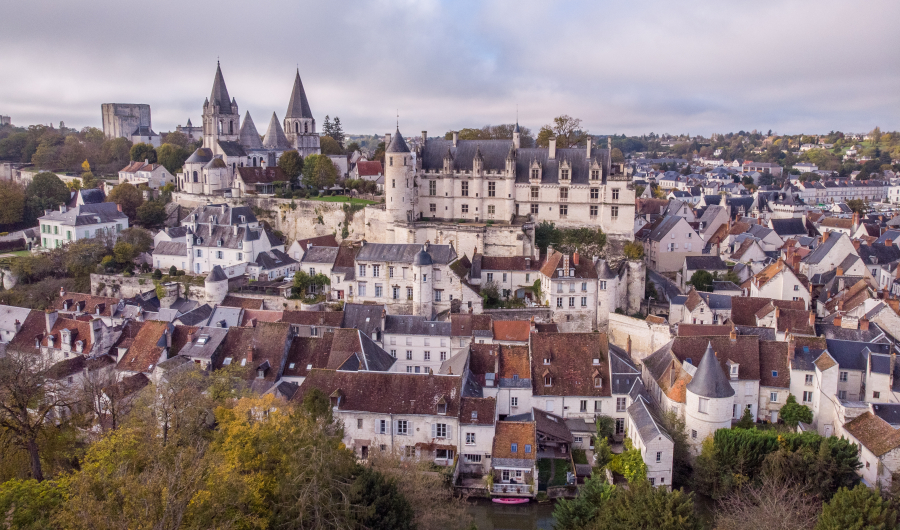 vue aérienne de Loches