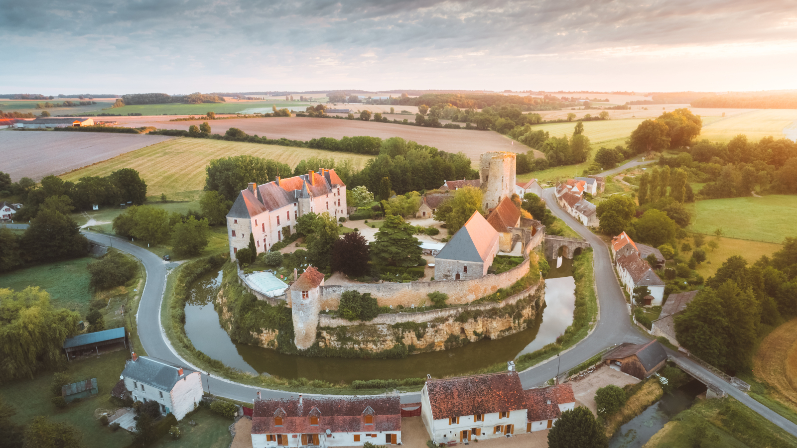 vue aérienne drone du Châtelier à Paulmy