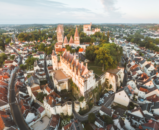 vue aérienne de Loches