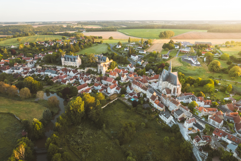 vue aérienne de Montrésor