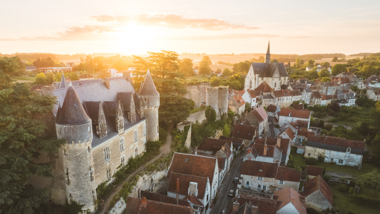 vue aérienne de Montrésor