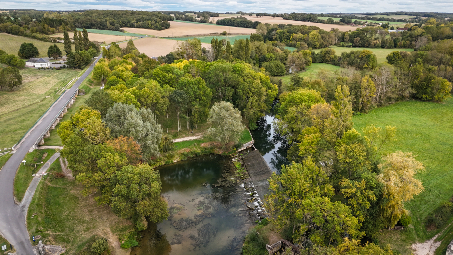 vue aérienne drone vallée de l'Indre