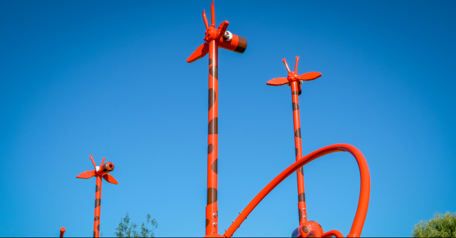 sculptures girafes à Beaulieuj-lès-Loches