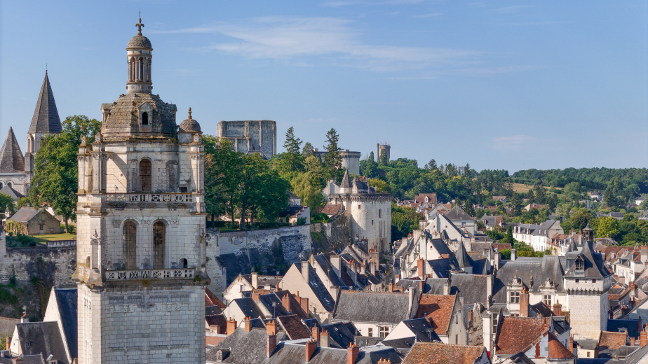 vue aérienne drone de Loches