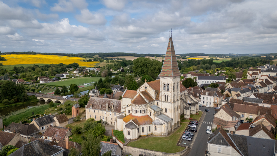 vue aérienne drone de Preuilly-sur-Claise