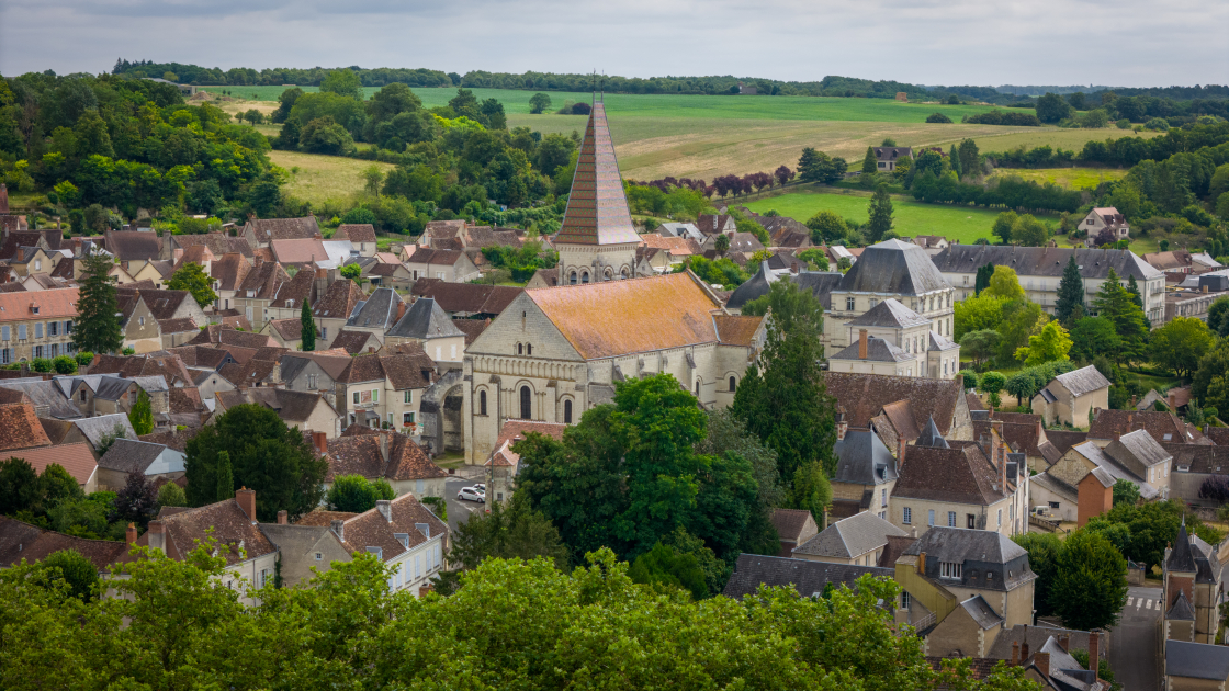 vue aérienne drone de Preuilly-sur-Claise