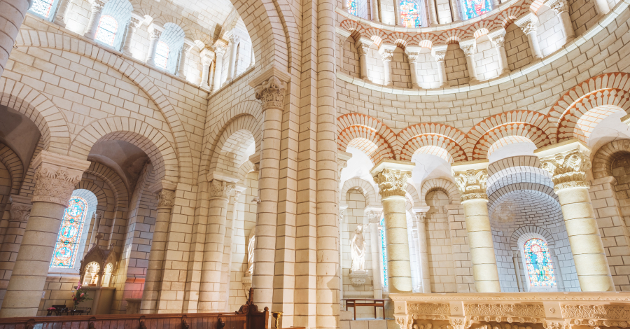 intérieur abbatiale de Preuilly-sur-Claise