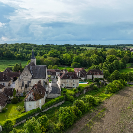 vue aérienne de Boussay