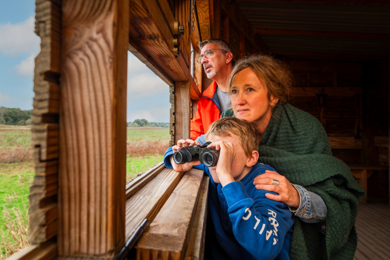 famille à l'observatoire ornithologique du Louroux