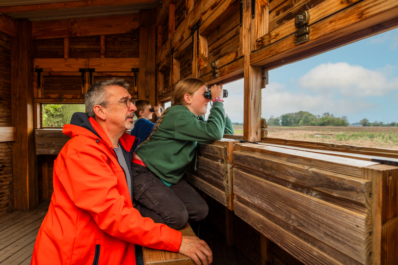 famille à l'observatoire ornithologique du Louroux