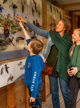 famille à l'observatoire ornithologique du Louroux
