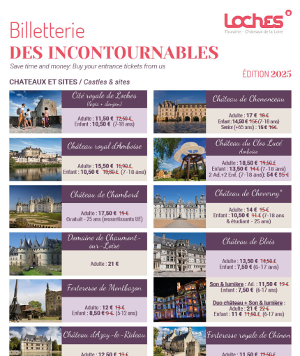 flyer tarifs billetterie OT Loches 2025