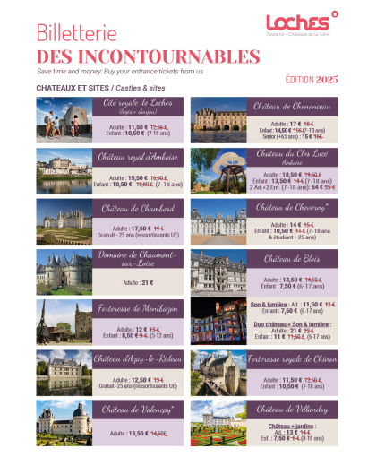 flyer tarifs billetterie OT Loches 2025