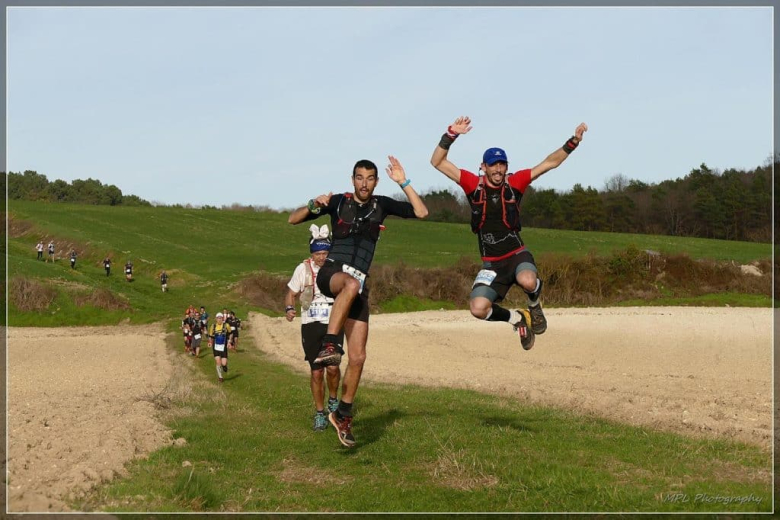 Groupe de coureurs au trail de Chambon